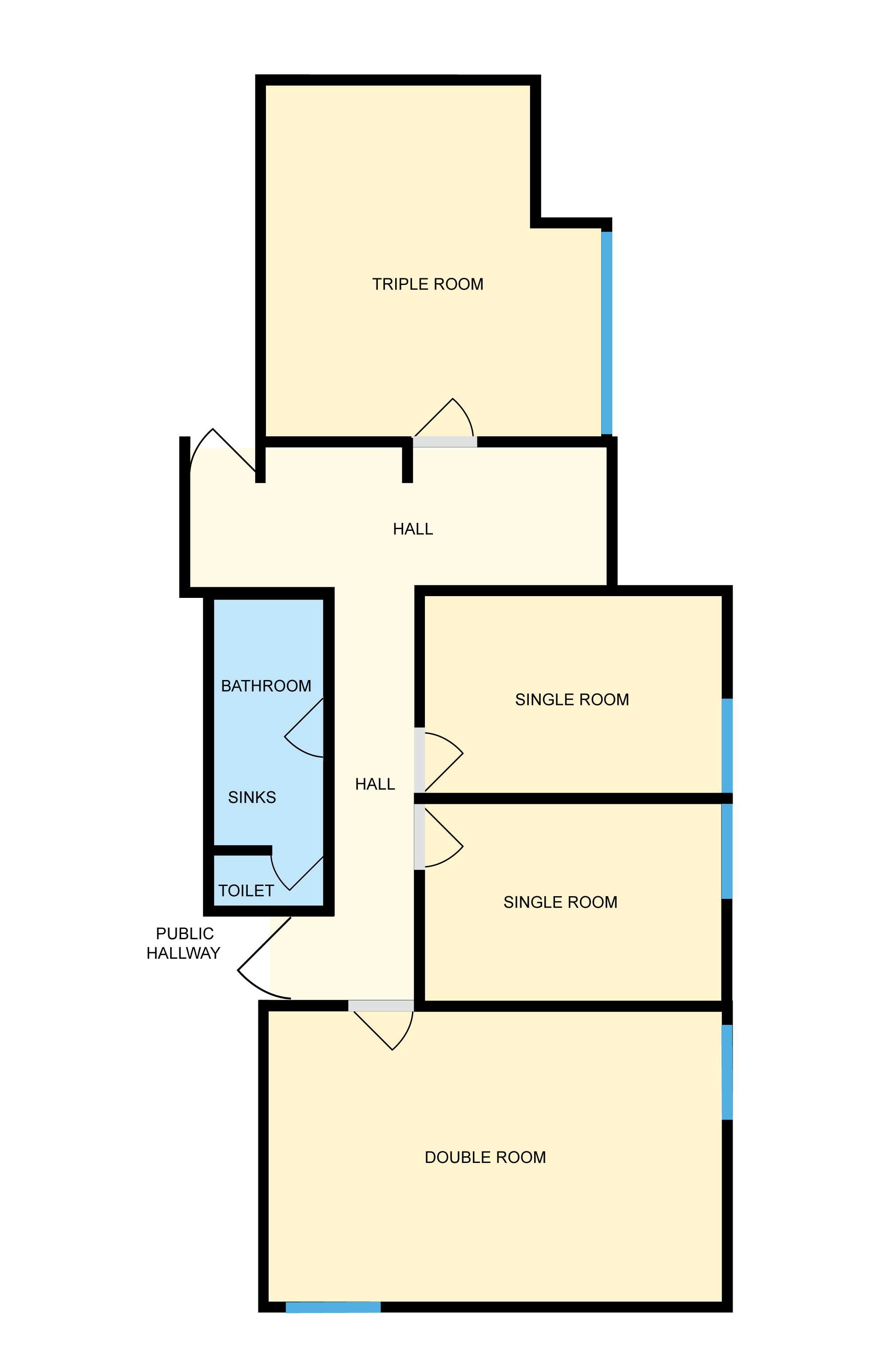 Pod-style room configuration