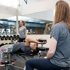 Dumbbells in use Helen Newman