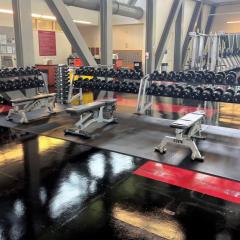 dumbbells and benches at Noyes