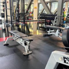 dumbbells and benches at Noyes