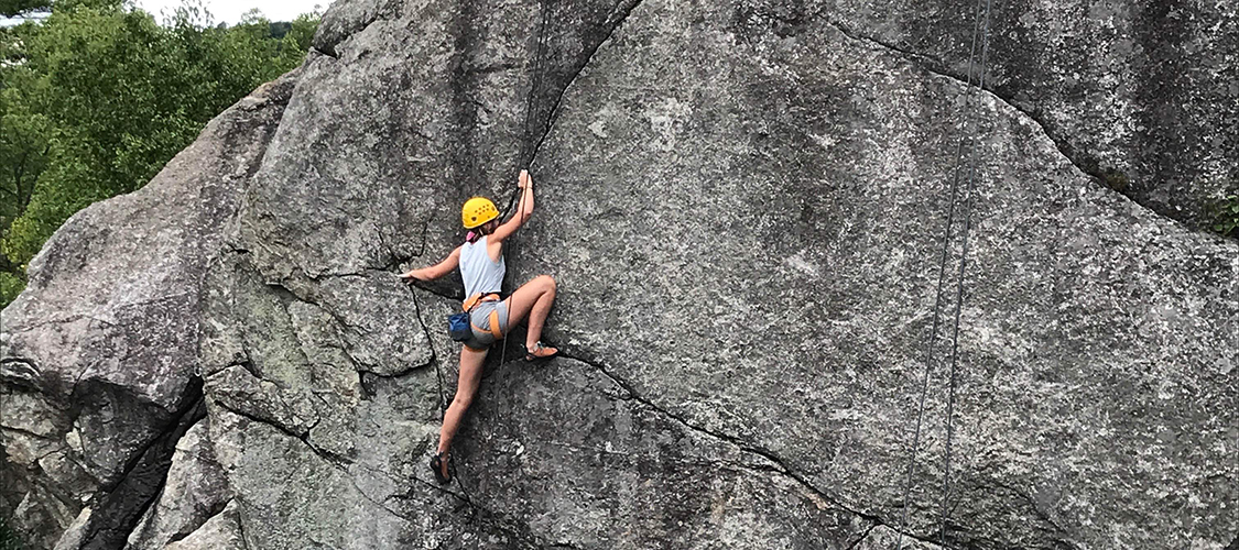 Climber in the Adirondacks