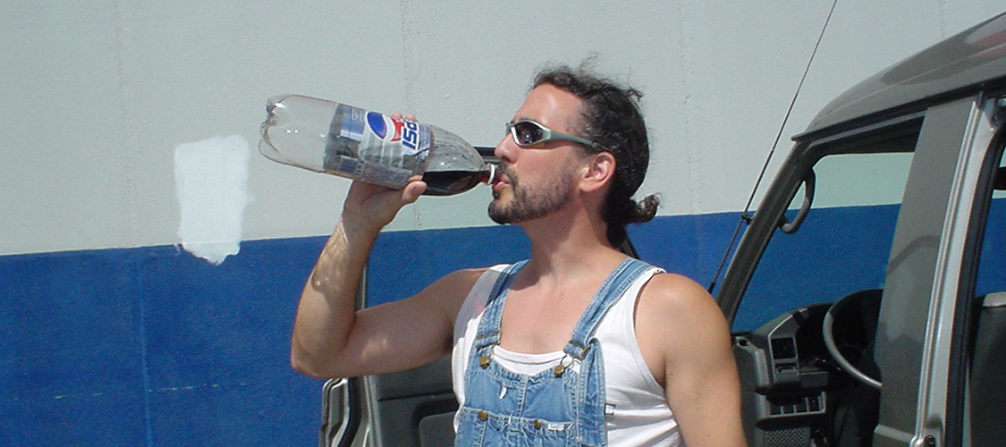 A man and his Diet Pepsi