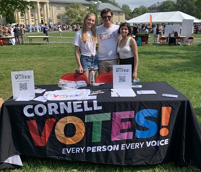 Cornell Votes booth at ClubFest