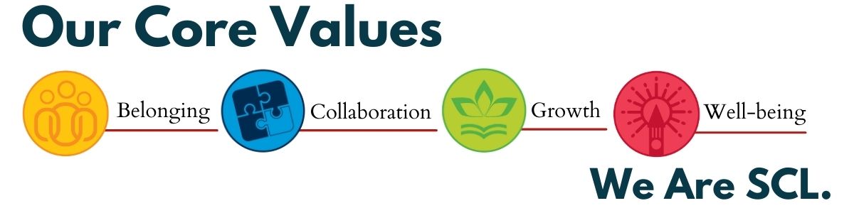Our Core Values: Belonging, Collaboration, Growth, Wellbeing