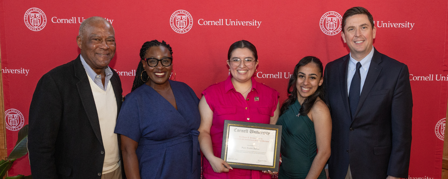 Student winners pose with campus leaders