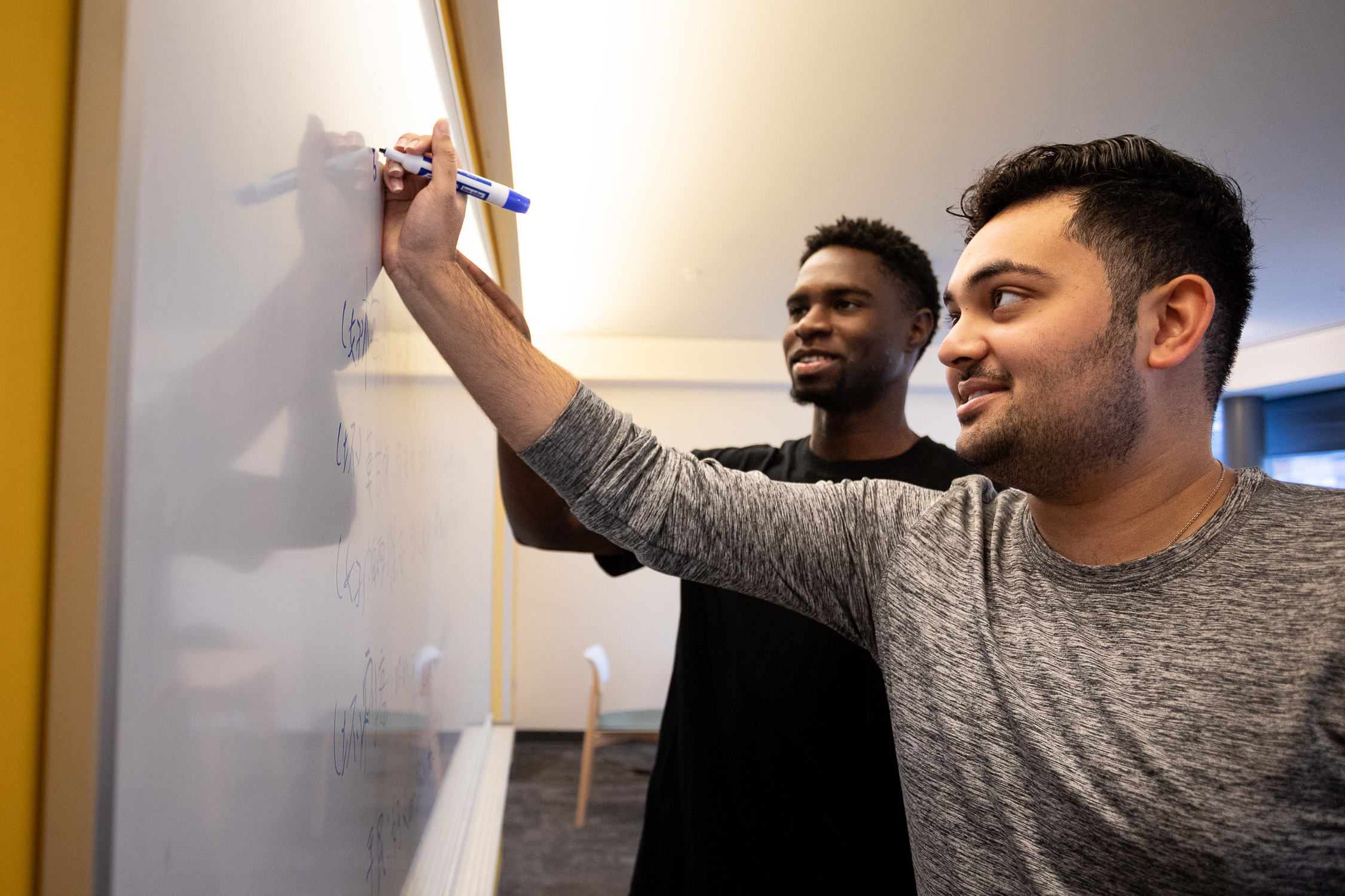 Lounge 249 in Language House is a central spot for residents to get together to study, share their experiences, and teach one another about different languages and cultures.  