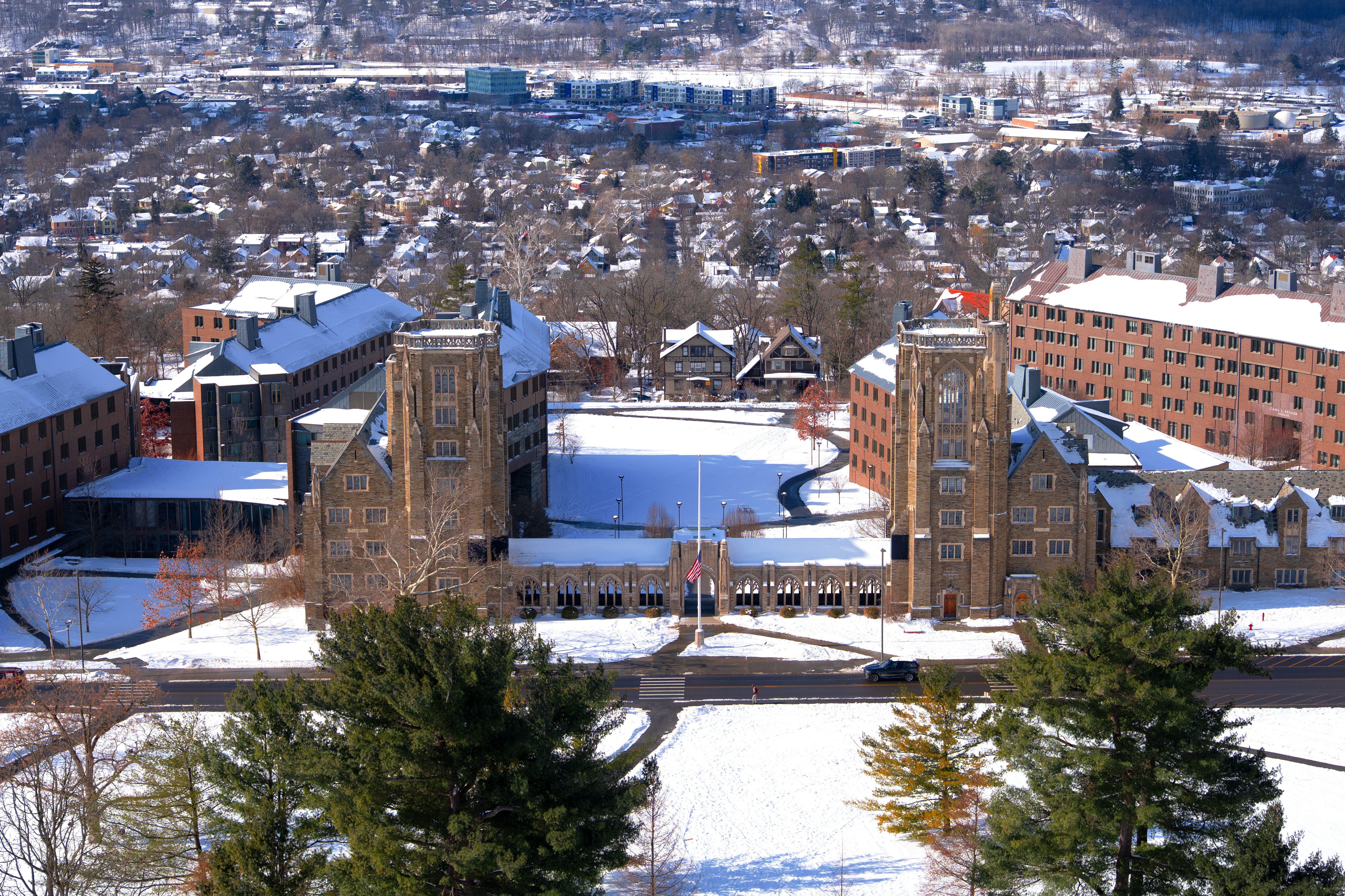 Photo of West Campus from McGraw Tower