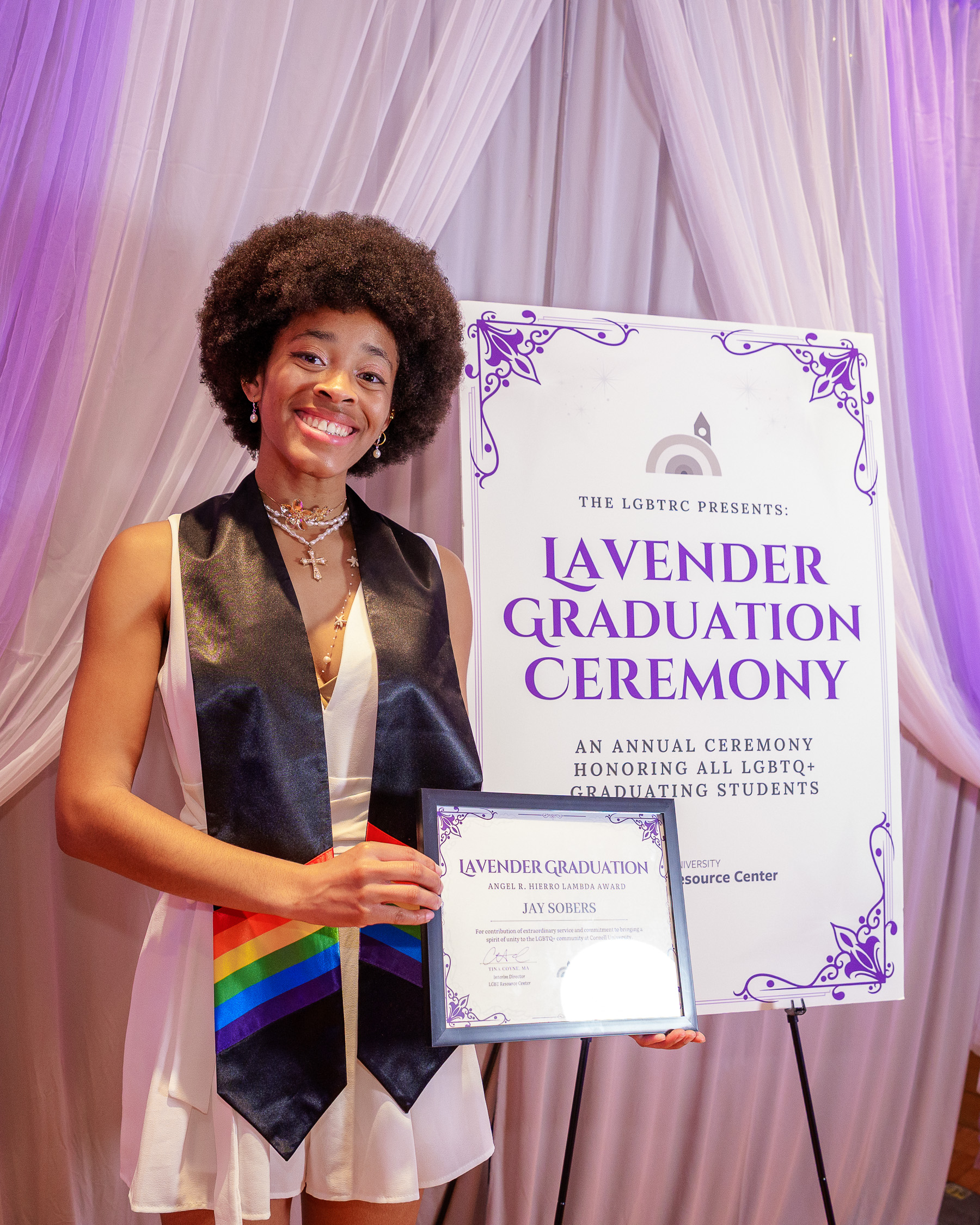 Angel R. Hierro Lambda Award: Jay Sobers, student staff member at LGBTRC and president of Pole Posse