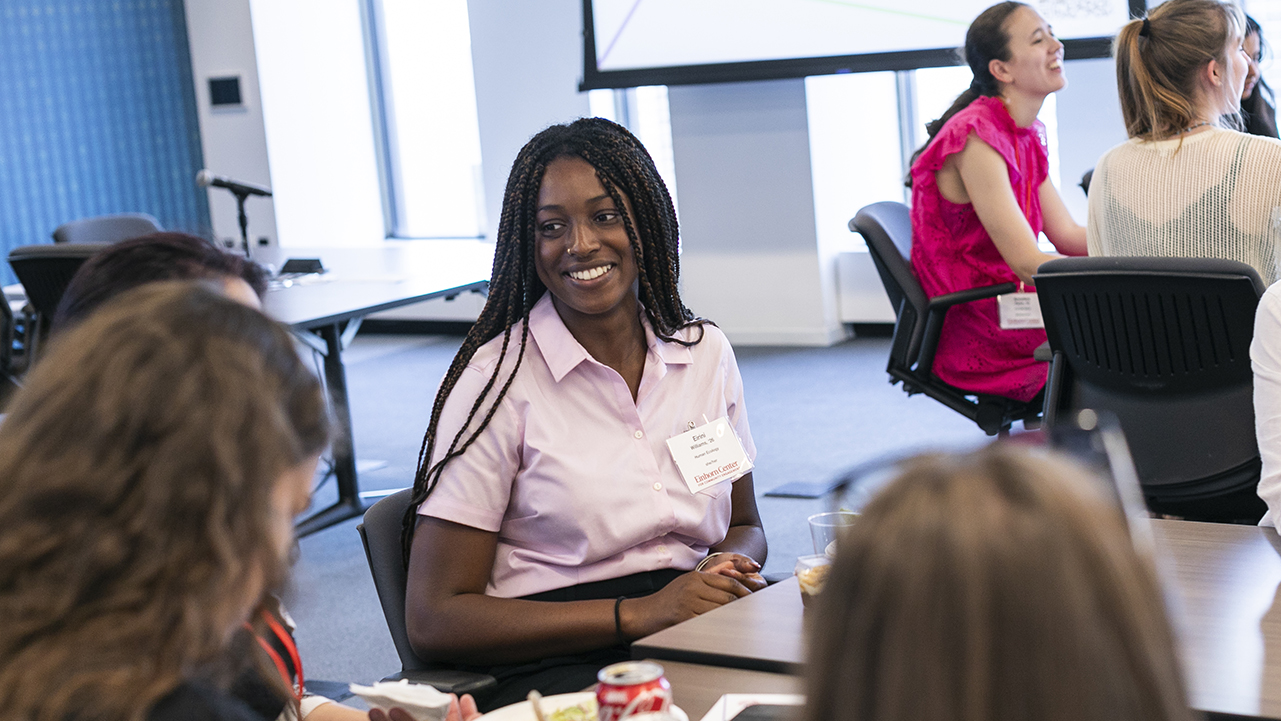 Students and alumni at the inaugural Women in Community-Engaged Leadership Symposium on June 20.