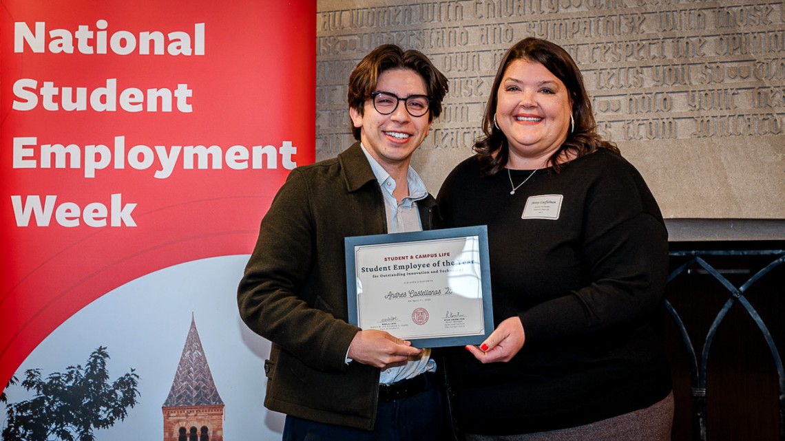 Student receives award at inaugural Student Employment Awards