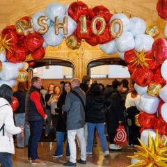 WSH 100 Balloon Arch with people waling underneath