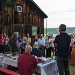Dave speaking at Buck's Barn