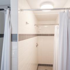 The showers in Sheldon Court