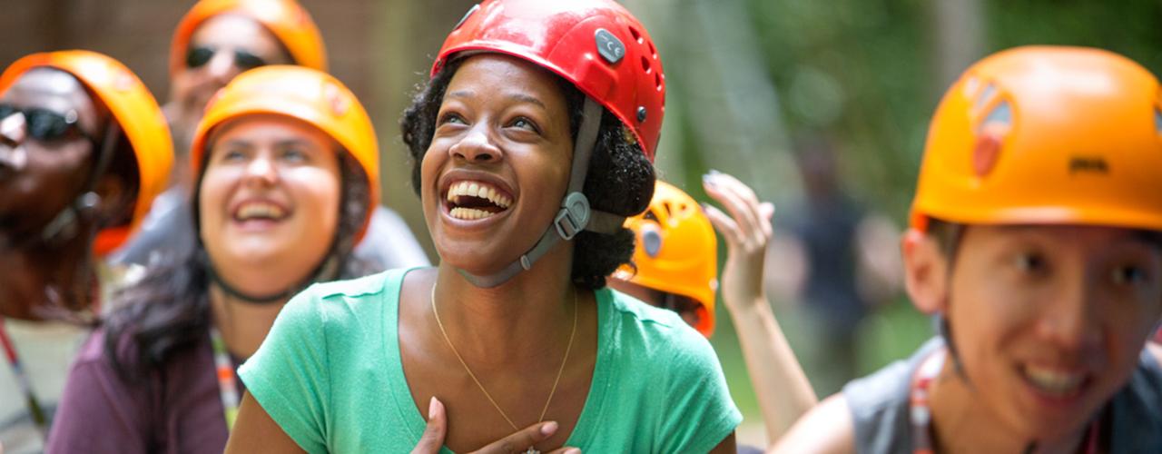 Students at the Challenge Course