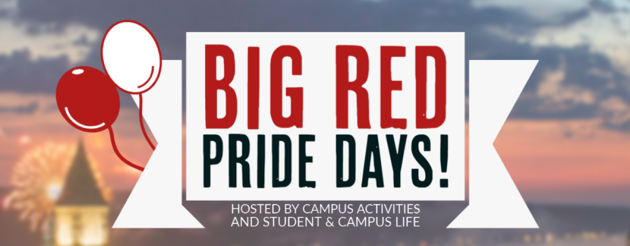 Big Red Pride Days logo with calendar daily events.
