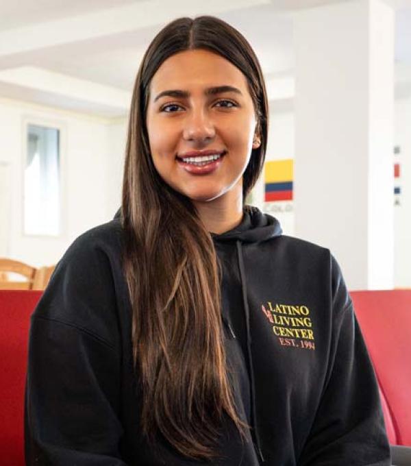 Maria Santa ’27 student from the latino living center