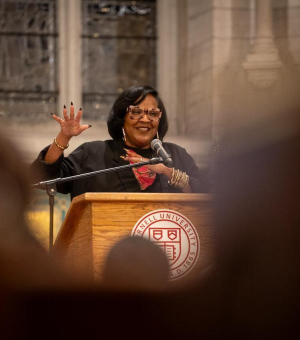 mlk speaker Tricia Hersey at podium 2026