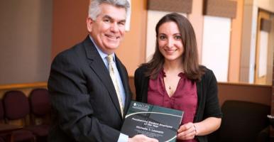 Person receiving an award