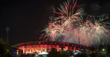 Fireworks at Schoellkopf Stadium