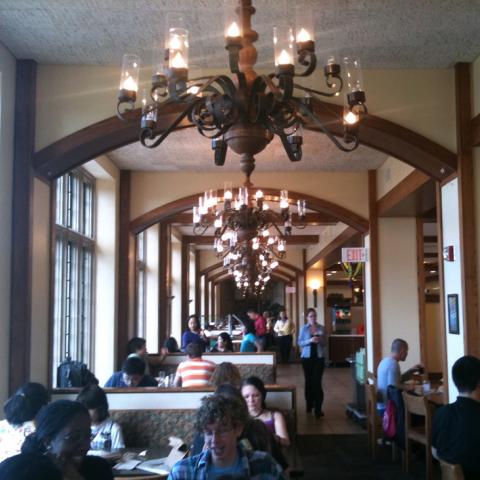 Diners in the Okenshields dining room