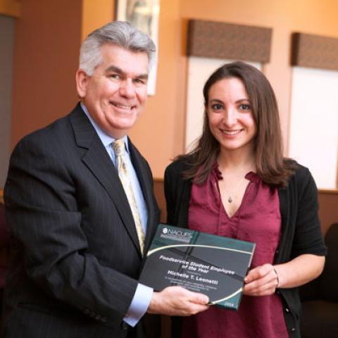 Person receiving an award