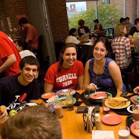 students in an eatery