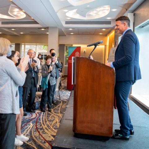 David M Einhorn shares remarks at dedication event
