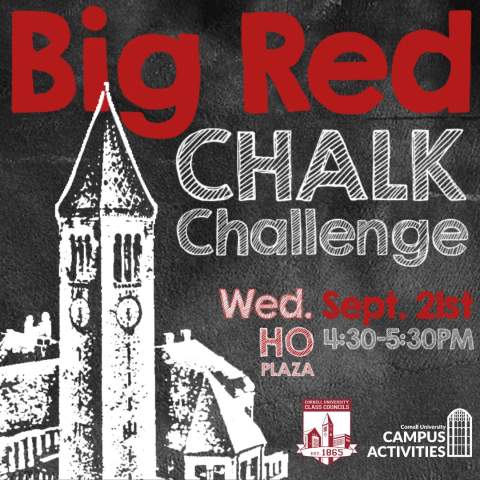 Big Red Chalk Challenge with a chalk-drawn clocktower each year.