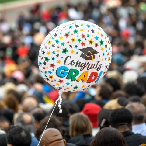Balloon congratulating graudates