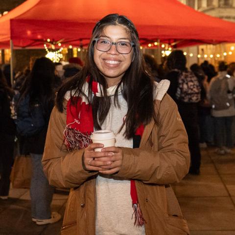 Zoey Preza at the Light Up the Season ceremony