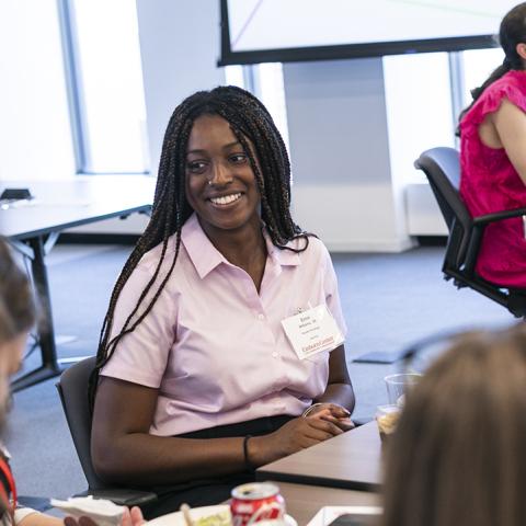 Students and alumni at the inaugural Women in Community-Engaged Leadership Symposium on June 20. 