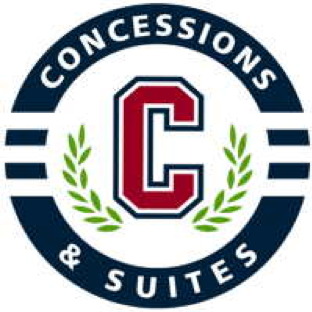 Concessions & Suites logo with a capital red C and olive branches
