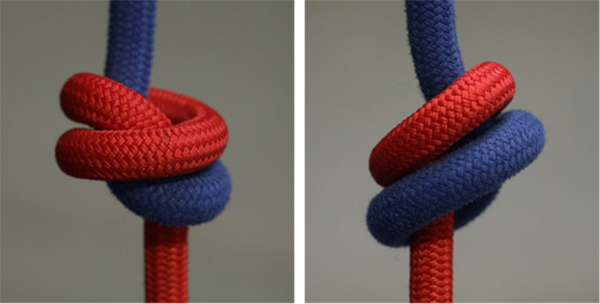 A correctly tied stopper knot