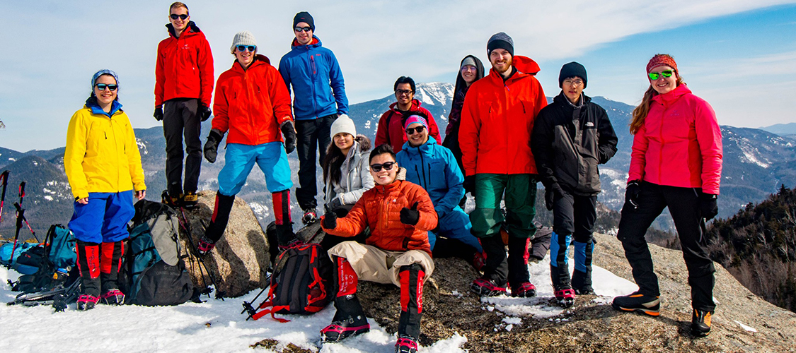 A COE Mountaineering class on an Adirondack summit