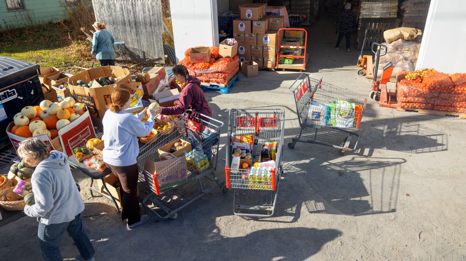 Offering fresh produce in addition to canned goods, meat and dairy items, Enfield Food Distribution welcomes 600 patrons weekly and provides 2 million pounds of food annually