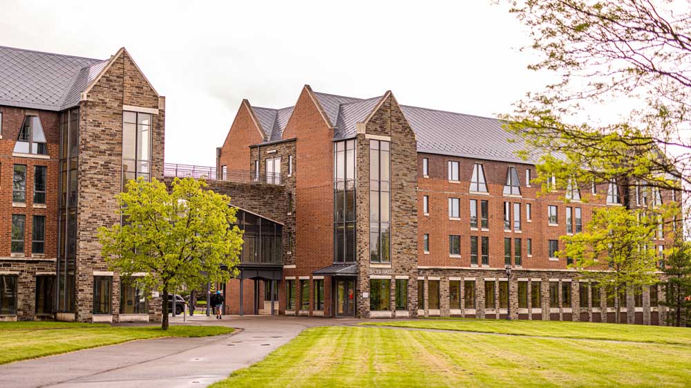 Bauer Hall with lush green lawns