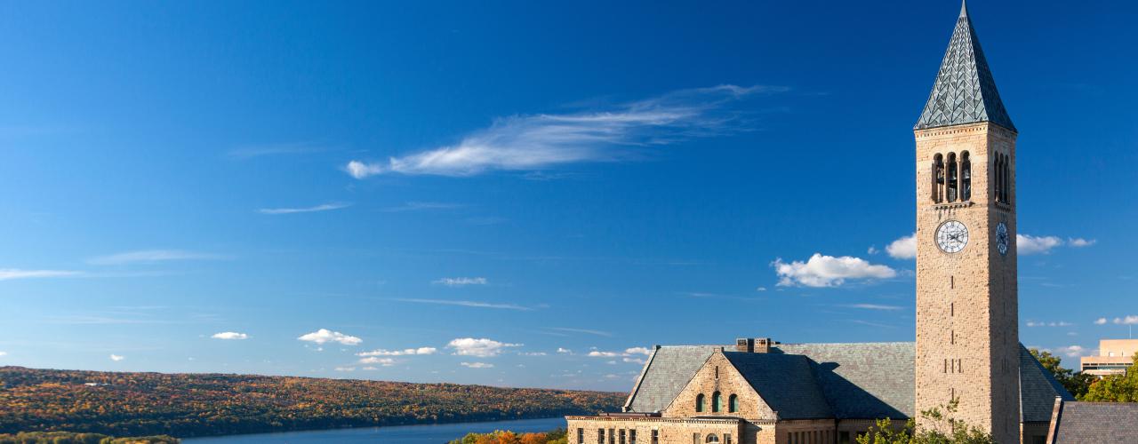 Clocktower and Cayuga Lake