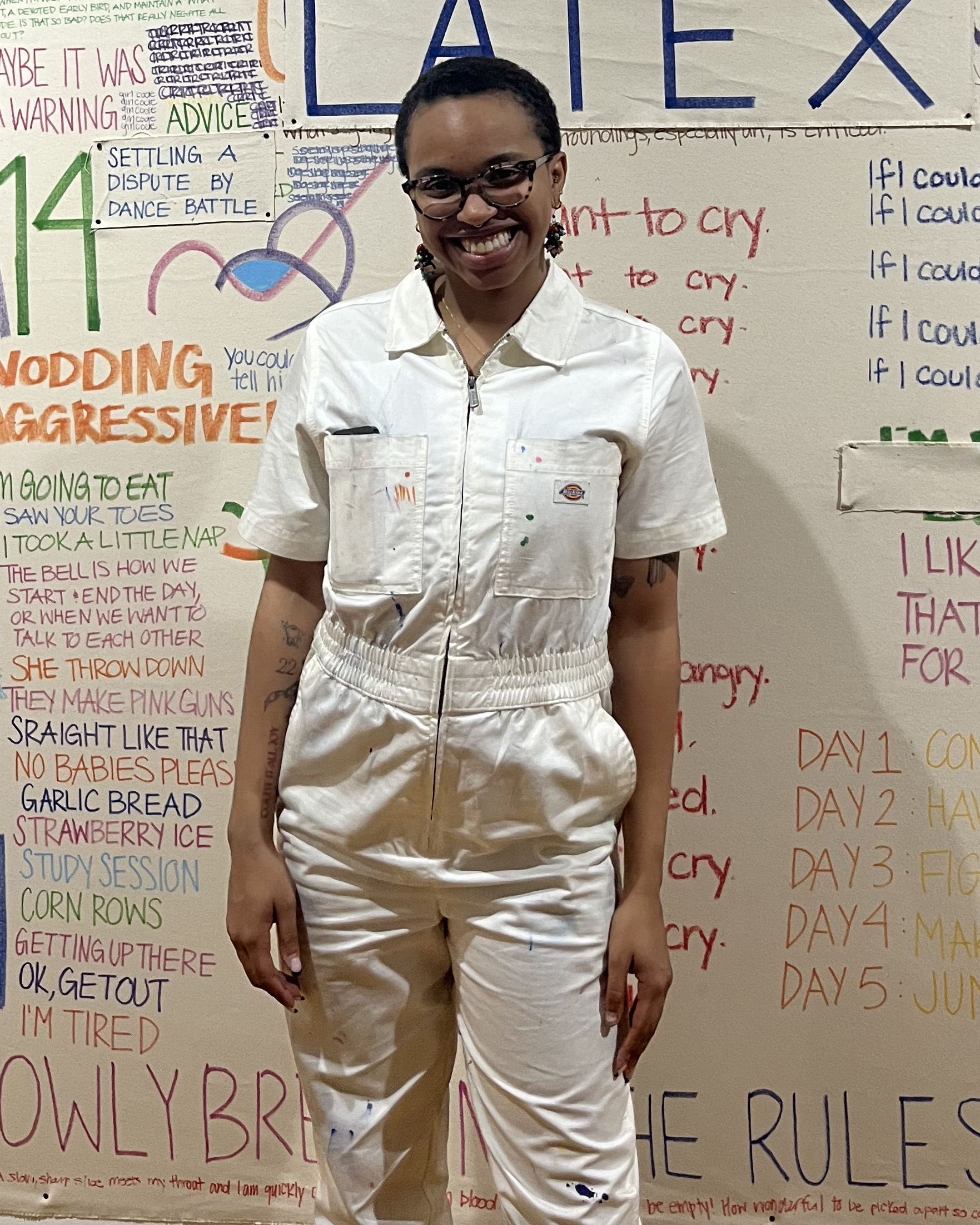 Milan Taylor at the Cornell Council of the Arts Freedom of Expression exhibition