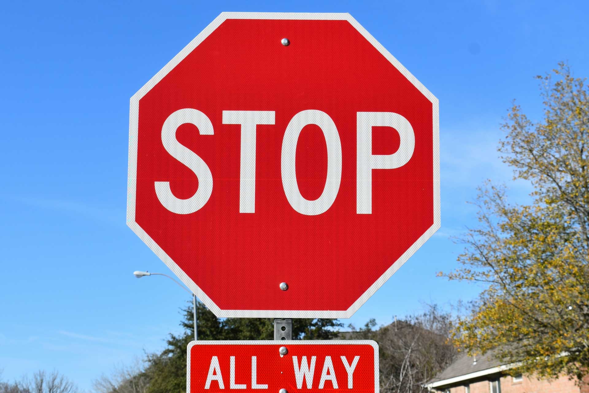 red stop sign