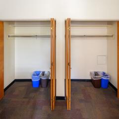 Two closets.