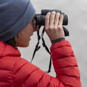 Bird watching student