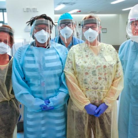 Cornell Health medical staff wearing PPE