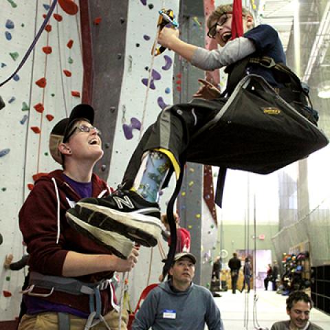 Grant Funds Adaptive Climbing Initiative at the Lindseth Climbing Center