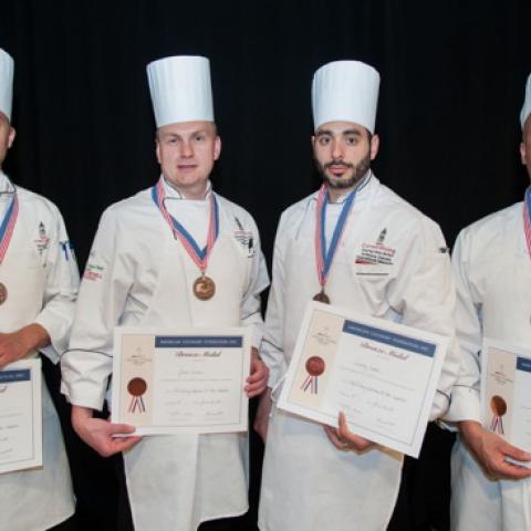 Chefs holding awards