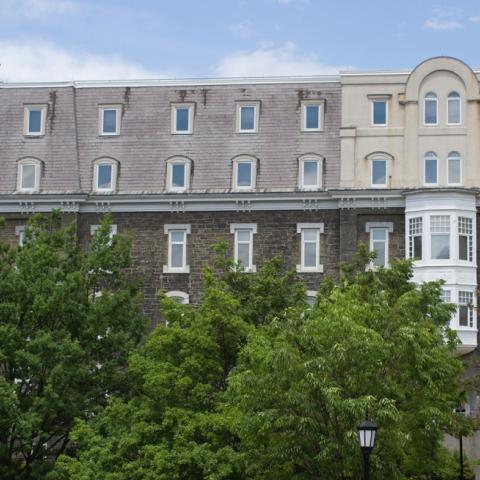 Exterior of Cascadilla Hall seen from the south
