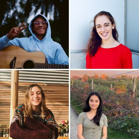 Grid of four Robinson Appel student winners