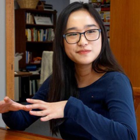 Ying Lin Zhao '26 at the Tompkins County Community Foundation
