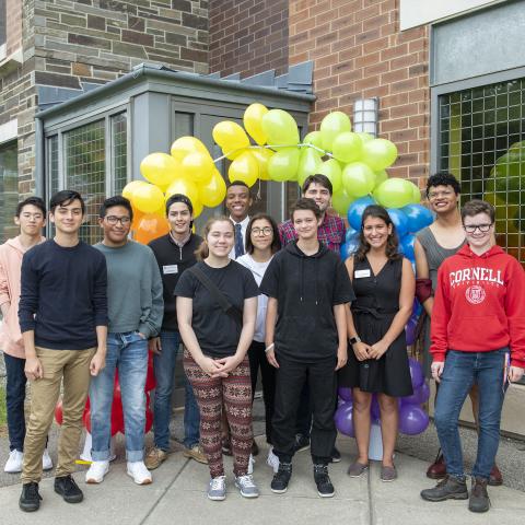 Students and HRL staff gather for Loving House’s grand opening. 