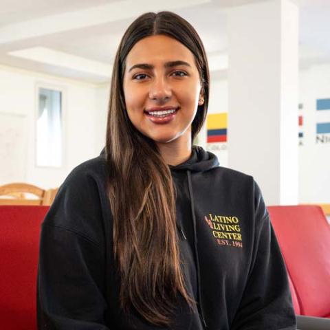 Maria Santa ’27 student from the latino living center
