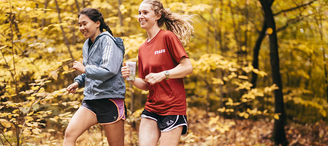 A couple of trail runners